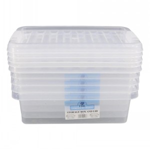 TML Clear Plastic Storage Box & Lid Size 01 (6 Litre)